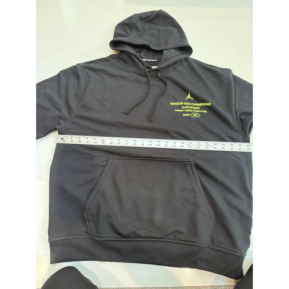 Jordan Sport‎ Dri-FIT Maison Des Champions Floral Hoodie Black Neon Yellow Large